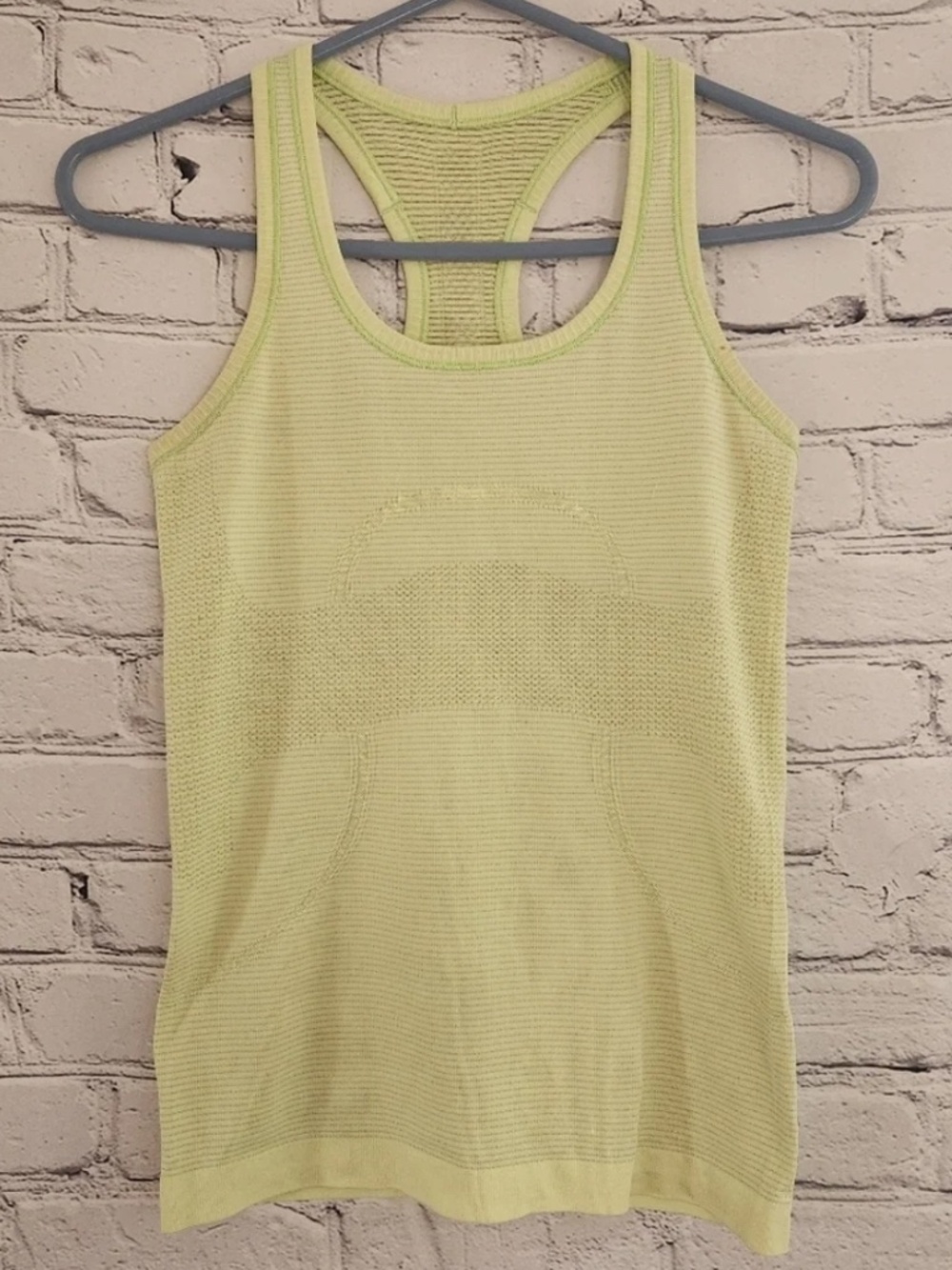 Lululemon Swiftly Tech Tank Bright Yellow/Green Stitching Sz. 10